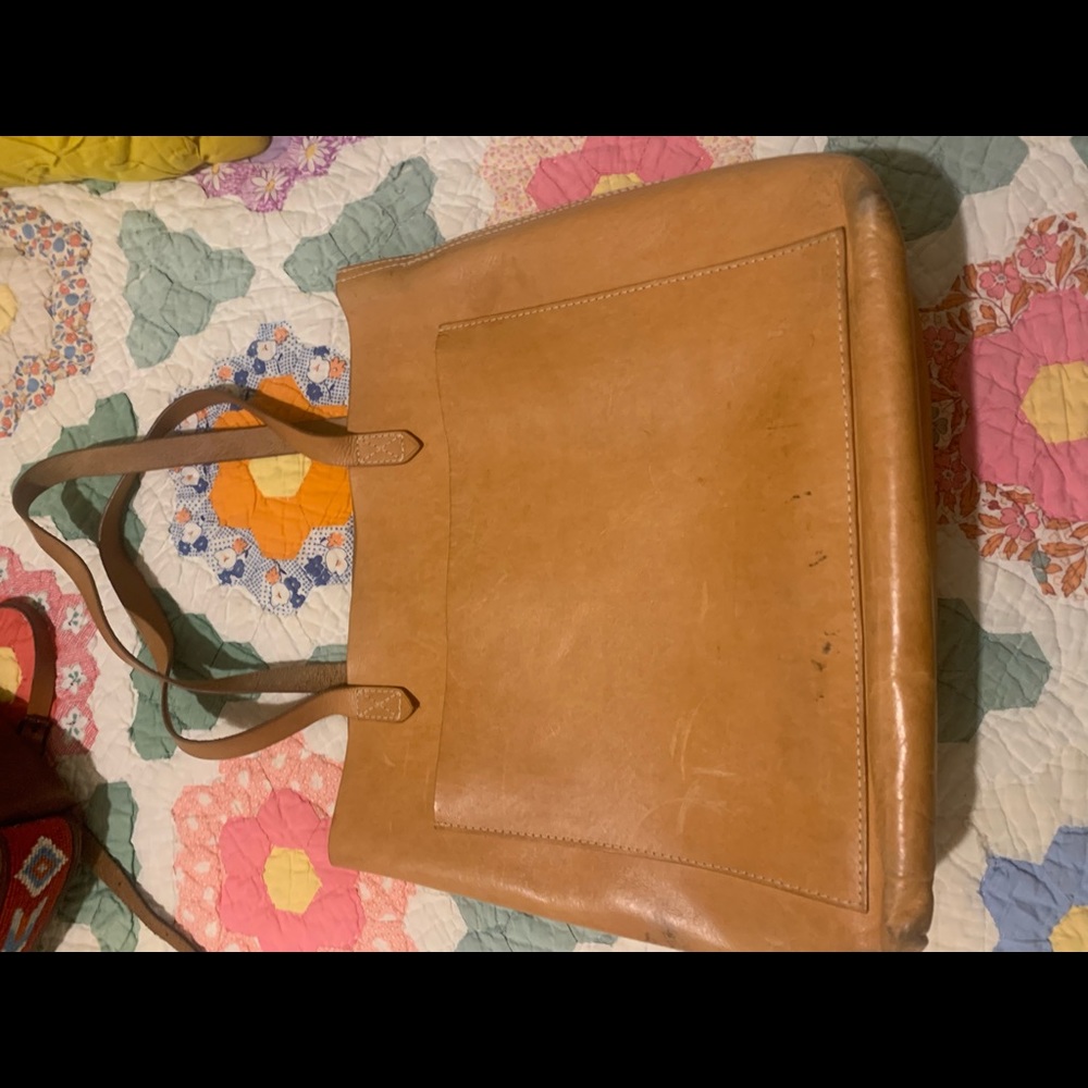 Madewell Natural leather tote